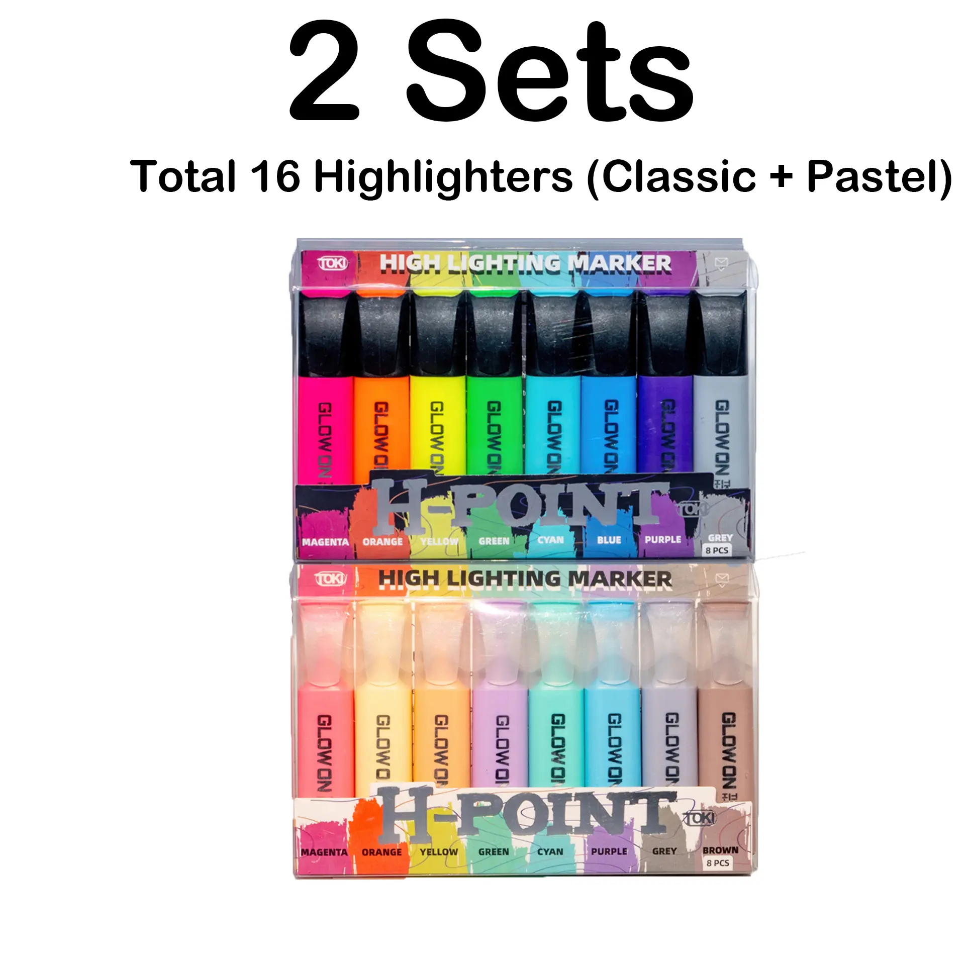 Aesthetic Pastels-Macarons Highlighter Marker Pack, Soft-Bright Smudge-Proof Colors, Ideal for Students-Office Use