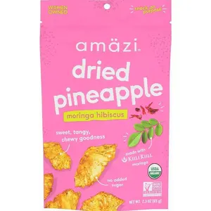 Amazi, Dried Fruit Pineapple Moringa Hibiscus Organic, 2.3 Ounce