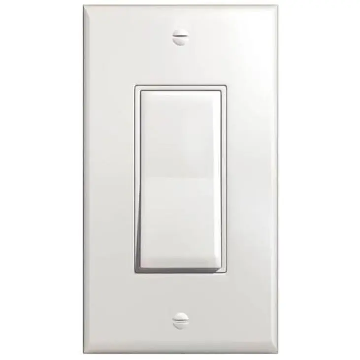 Skytech Decorative White Wall Switch, Cover Plate & 20" Wire