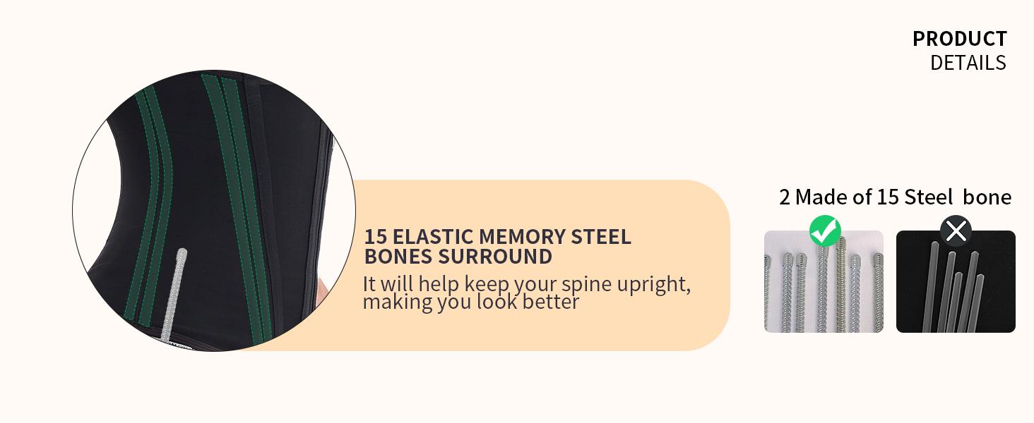 Faja Colombiana Women Waist Trainer Cincher Mesh Breathable Corset Steel Boned Shapewear with Zipper