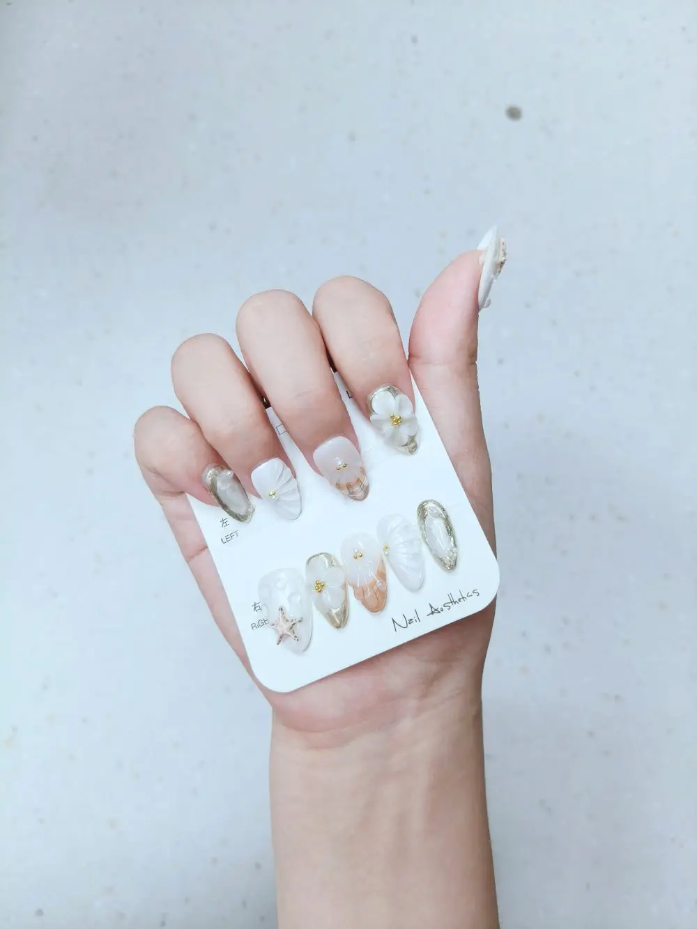 1348(20459)gc.Marin.$30 FOR 7 SETS Almond Press On Nails Mystery Box  All Sizes Available