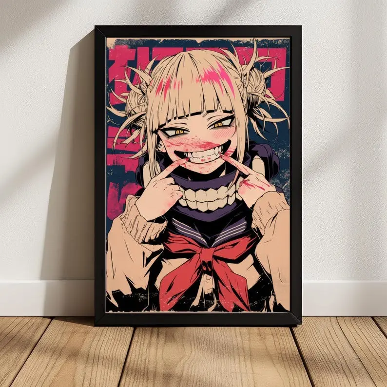 Himiko Toga Bold Vintage Poster | My Hero Academia Anime Art | Anime Poster | My Hero Academia Poster