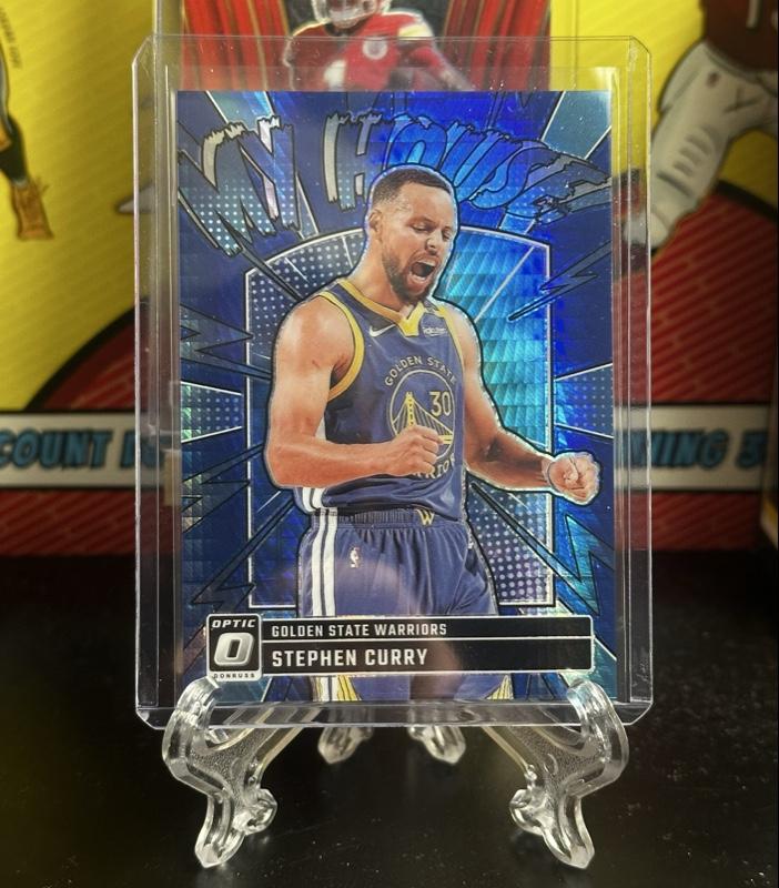 2024-25 Donruss Optic #17 Stephen Curry MY HOUSE! Hyper Blue Prizm #’d /175