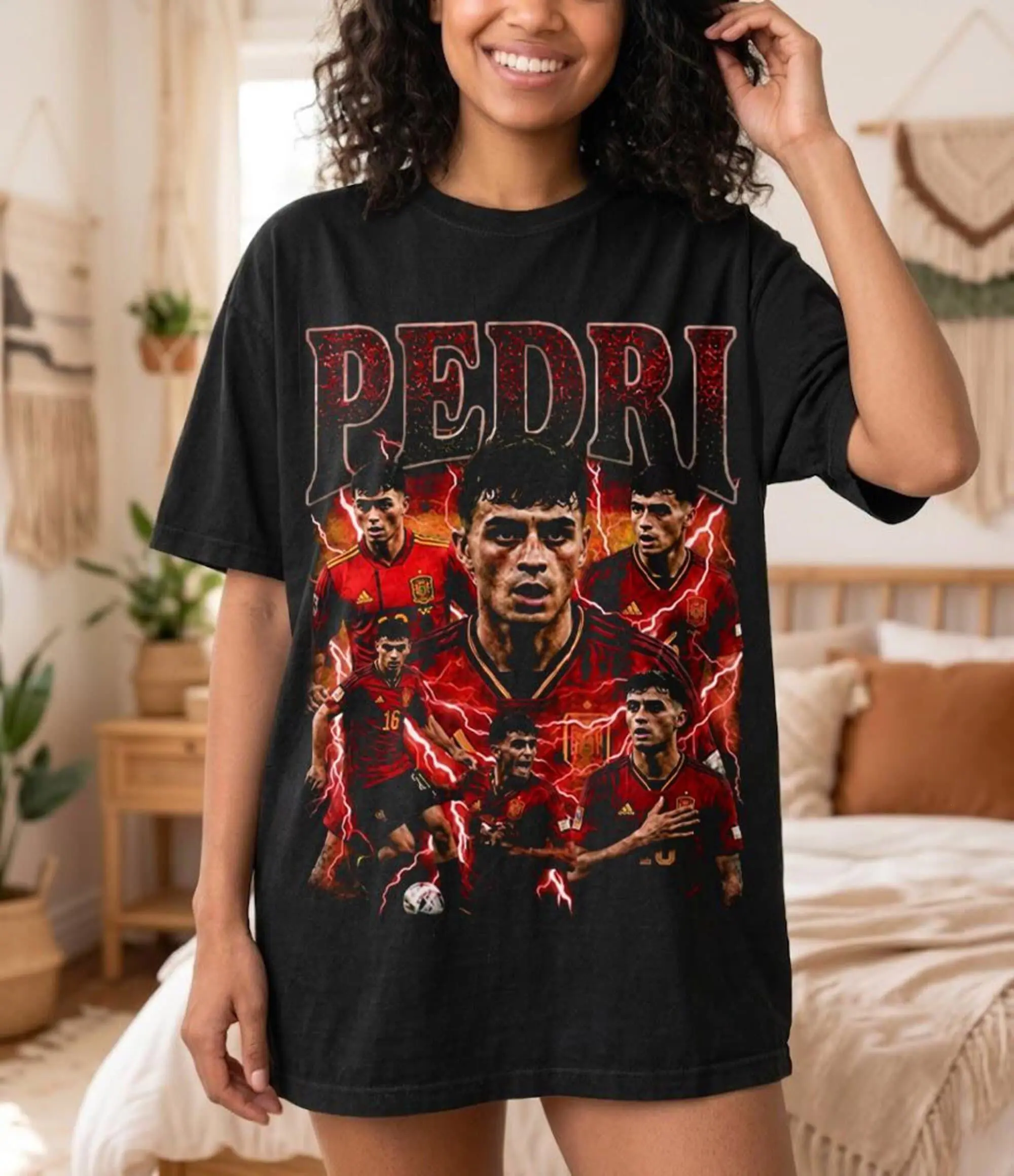 Pedri Spain Comfort Color Shirt Retro Shirt Vintage Shirt, Gift For Fans