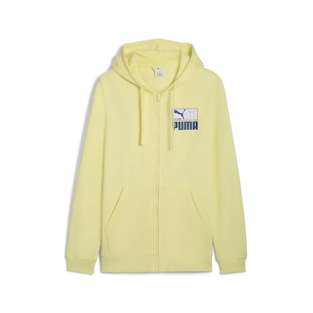 PUMA Mens Graphic Repeat Hoodie Casual Outerwear Casual - Yellow PUMA Mens Graphic Repeat Hoodie Casual Outerwear Casual - Yellow