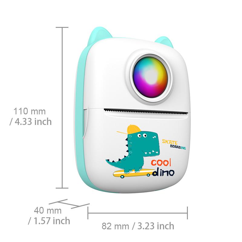 Mini Picture Printer, Portable Printer, Pocket Sticker, Receipt Printer, 203 DPI Resolution, Multifunctional Printer with 1000mAh Battery for Journal, Notes, Photo