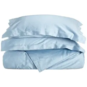 212 MAIN Decorative Duvet Cover Bed Comforter Set - 400 Thread Count Egyptian Cotton, Full/Queen Size, Solid Light Blue, Reptile & Amphibian Enclosure Room Brightener