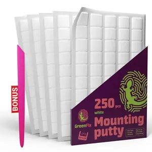 Mounting Putty 250PCs - Poster Putty for Walls Removable Non Marking - White Sticky Tack for Wall Hanging - Reusable Adhesive Putty Picture Hangers - Ticky Tack for Classroom Home Office