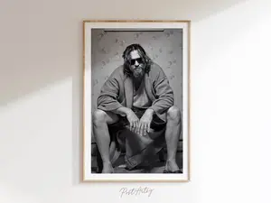 Movie Poster Bathroom Art Funny Bathroom Decor Dude Toilet Print Digital Oil Painting Funny Wall Art Gift for Him