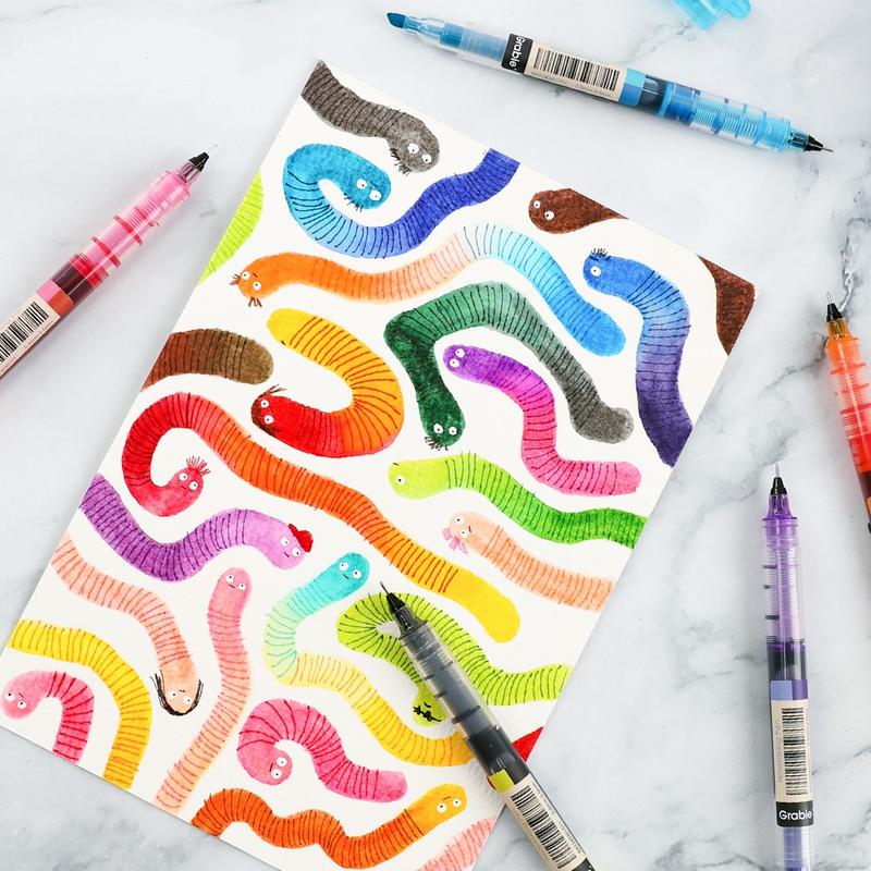 [Flash Sale] Grabie Dual-Tip Notetaking Pen Set of 6 for Office & School Supplies, highlighter, students, HolidayHaul