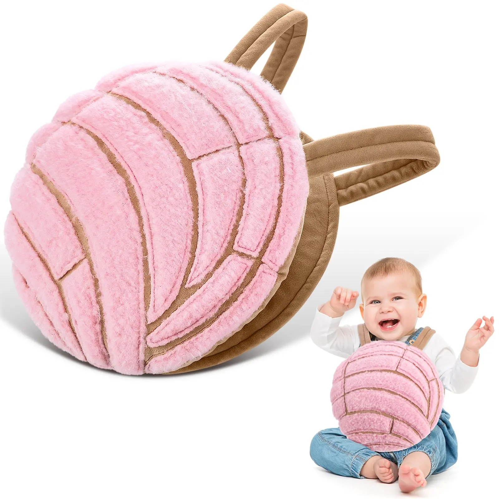 Halloween Mexican Concha Costume for Baby Infant Girl Boy, Cute Pink Pan Dulce Sweet Bread Bodysuit, Funny Food Cosplay Outfit for Halloween Party, Mexican Theme Celebration, Role Play & Photo Shoot