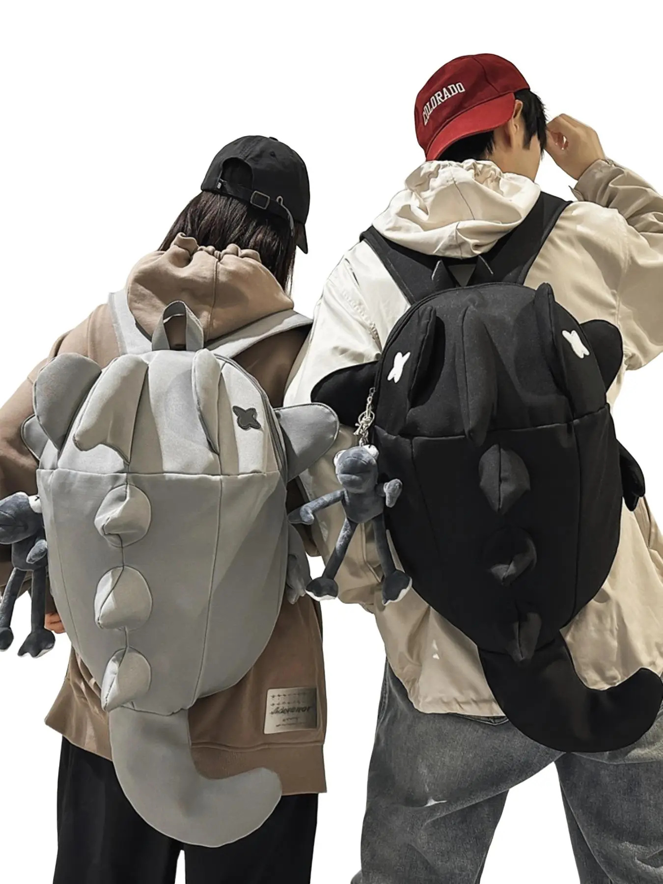 Shark Design Backpack, Casual Large Capacity Backpack with Adjustable Strap, Fashionable Backpack for School & Travel for Men & Women