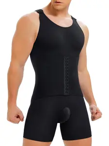 Men Body Shaper bodysuit Slimming Vest Tight Tank Top Compression Shirt Tummy Control Underwear Moobs Binder Waist Compression Shapewear Body Sculpting Compression Fit Shapewear Waist Cincher Shaper Waist Cinching Shapewear Shaping Waistwear