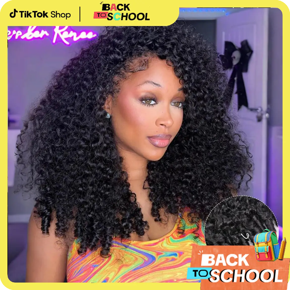 [3 in 1 Half Wig] STERLY 180% Density Burmese Curly Half Wig Human Hair Wig Afro Kinky Curly Wig for Women Wear Go Glueless Wigs Seamless Flip Headband Wig Beginner Friendly Wig Natural Drawstring Band Clip in Wig #TikTokShopBackToSchool#SohoChic