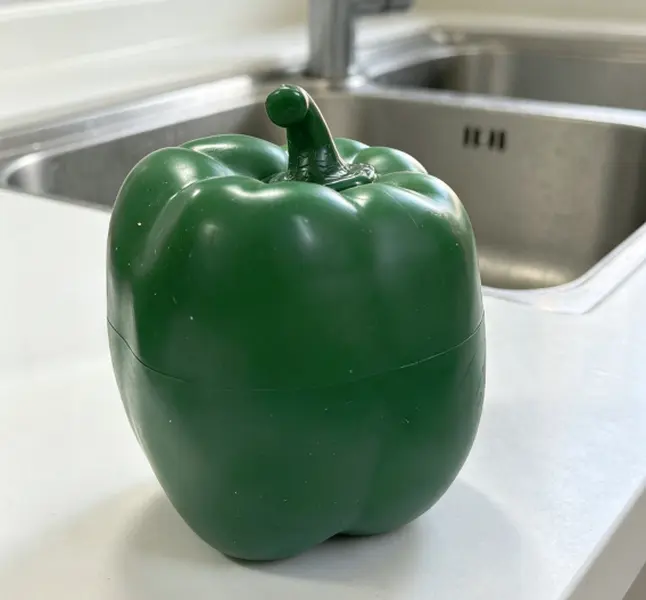 Crunchy Sound Realistic Green Bell Pepper Building‑Block Squishy