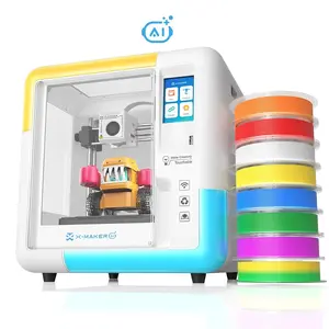 AOSEED 3D Printer for Kids & Beginners, AI-Powered Fully Assembled 3D Printer with Up to 400mm/s Speed, Auto Leveling, 15 Mini Apps, Includes 4 PLA Filaments for Home and School Use, X-Maker AI+