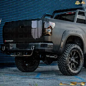 Distressed American Flag Tailgate Vinyl Decal Sticker for Pickup Trucks and Free Squeege for Easy Aplication | 11"x 20" inches