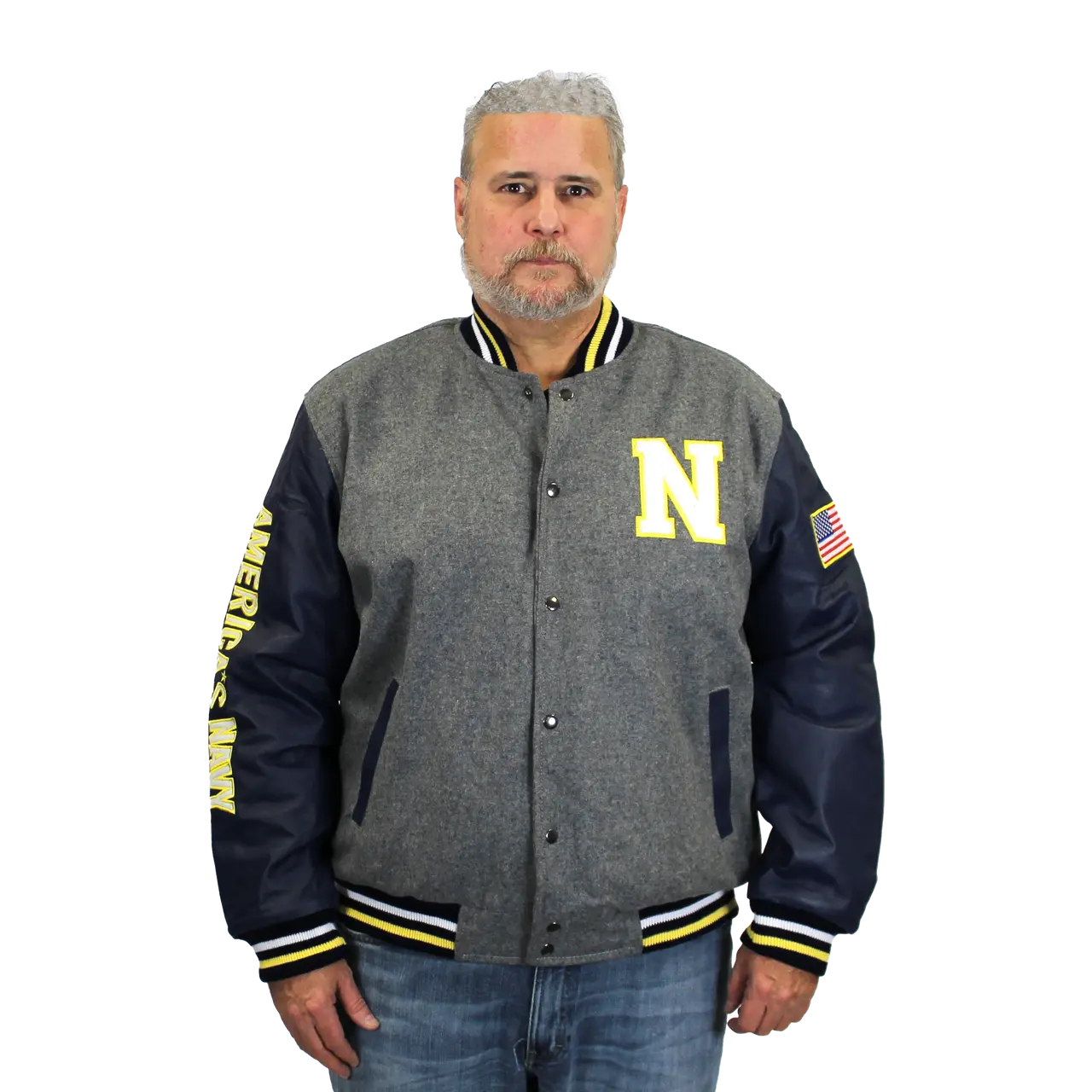 US Navy Leather Varsity Jacket