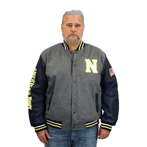 US Navy Leather Varsity Jacket