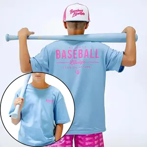 Youth & Adult Baseball Lifestyle Candy Blue T-Shirt, Baseball Shirt, Trending Graphic Tee, Gift for Boys and Girls, USA-Made & Printed Apparel	