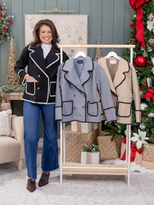 Double Breasted Blanket Stitch Jacket | S - L