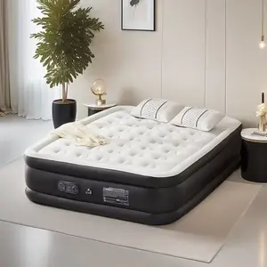 All-in-One Inflatable Air Mattress with Built-In Pump, 16/18/22-Inch Thick Air Bed for Superior Spine Support, Portable for Camping, Guests & Indoor/Outdoor Use