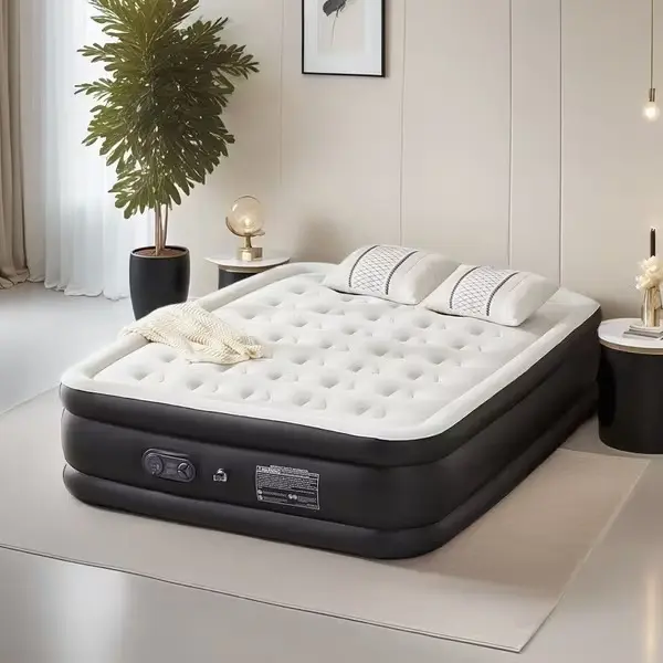 All-in-One Inflatable Air Mattress with Built-In Pump, 16/18/22-Inch Thick Air Bed for Superior Spine Support, Portable for Camping, Guests & Indoor/Outdoor Use