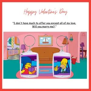 The Simpsons, Marge and Homer Couple Keychains