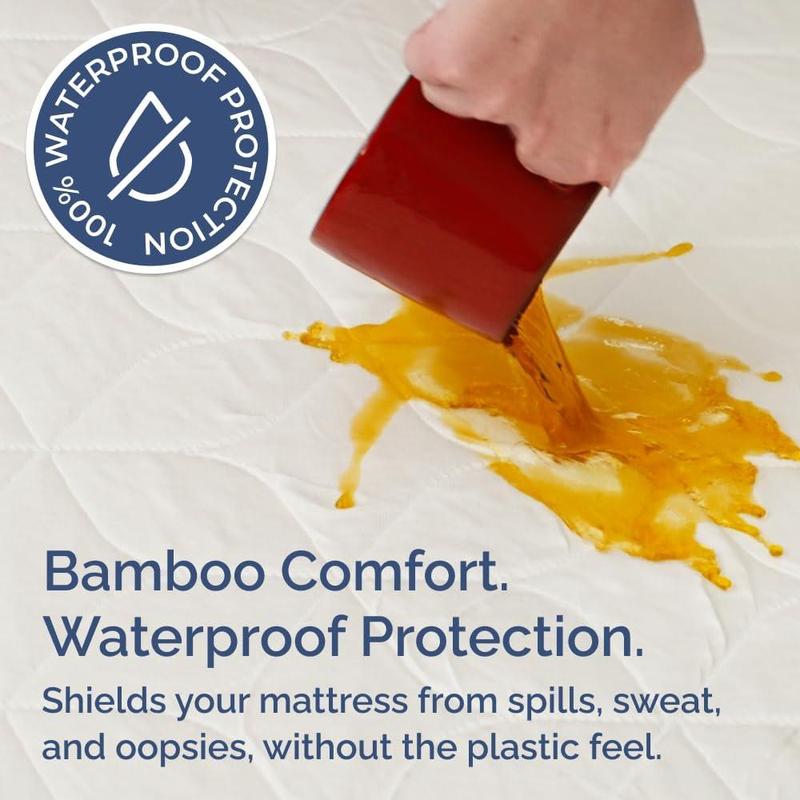 Premium Waterproof Bamboo Mattress Cover
