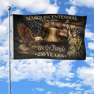 American 250th Anniversary House Flag – 1776–2026 Double-Sided USA Patriotic Outdoor Banner