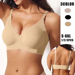 ZB 1/2/3PCS EssElegance Push-Up Seamless Bra - Adjustable Straps & Wire-Free Support for Daily Wear, Ultra-Soft Breathable Fabric