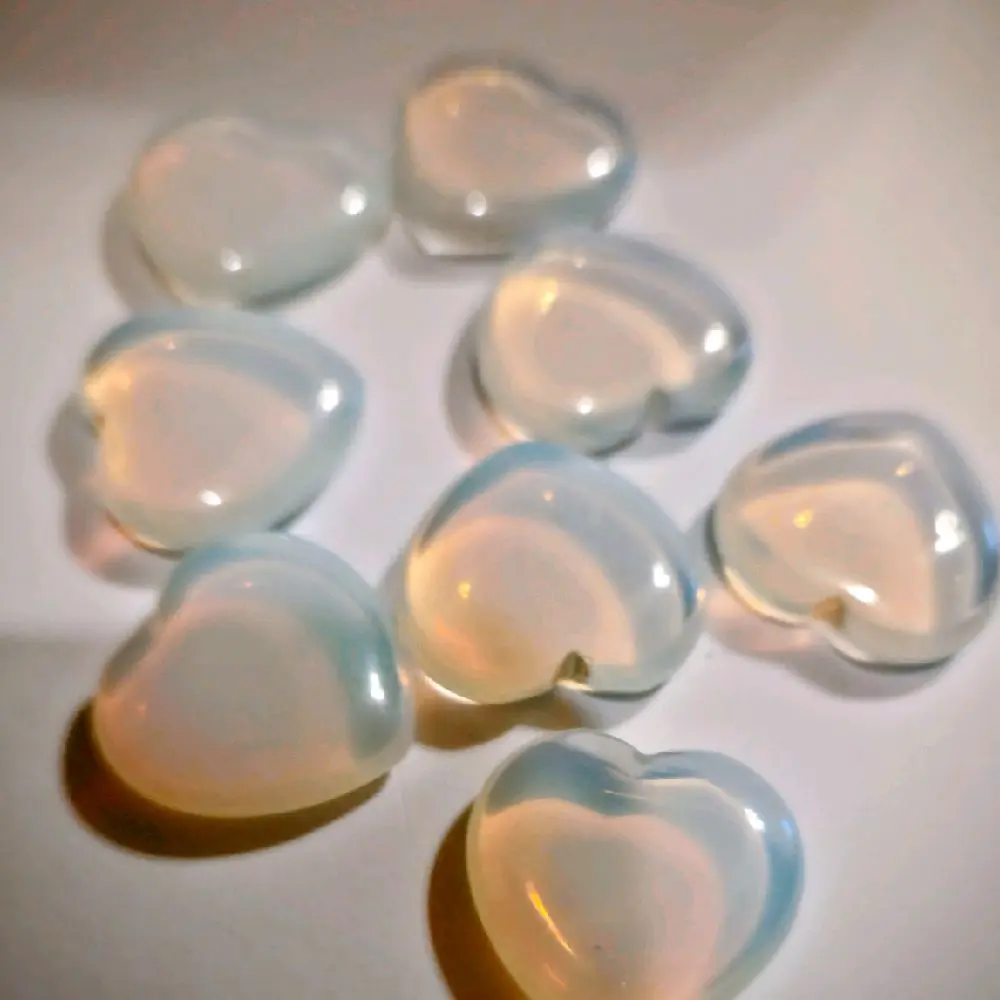Genuine Natural Stone Crystal Opals Hearts - Beautiful Heart-Shaped Opal Stones for Your Collection Jewelry