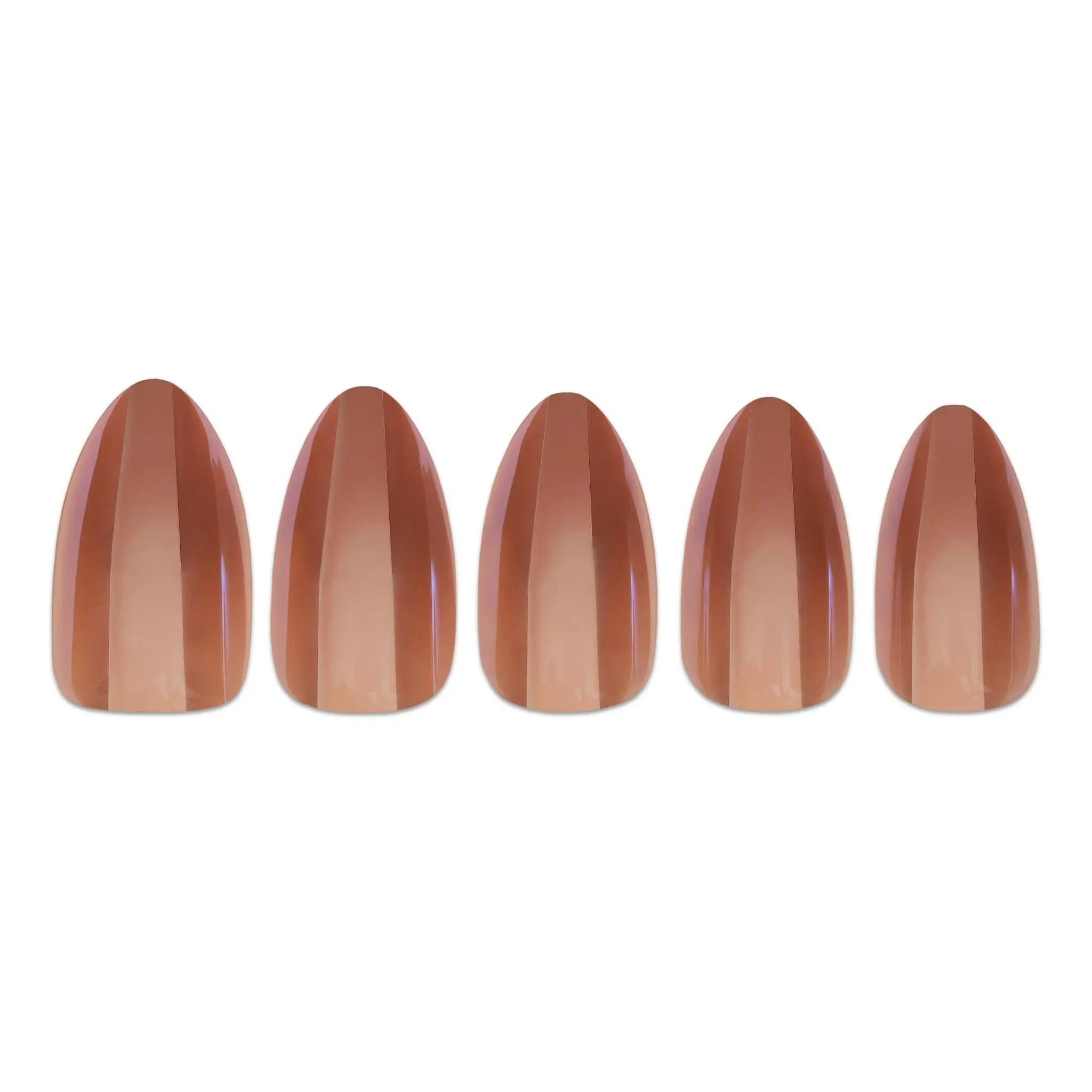 PaintLab Cozy Chic Fall Maple Syrup Press-On Nails - Rich Brown Hue, Glossy Finish, Almond Shape, Instant Application, Salon-Quality Nails in Minutes Glam Autumn