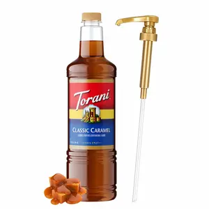 Torani Classic Caramel Syrup 1 Liter Bottle with Pump