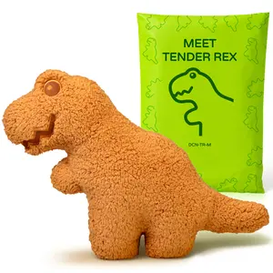 Premium Dino Nugget Pillow, Dinosaur Stuffed Animal Plush Toy - Ultra Soft Fun Throw Pillows for Kids, Boys & Girls