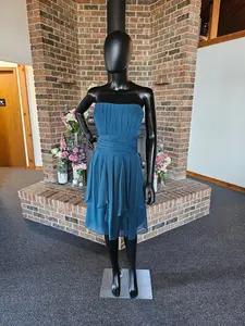 Teal Chiffon Strapless