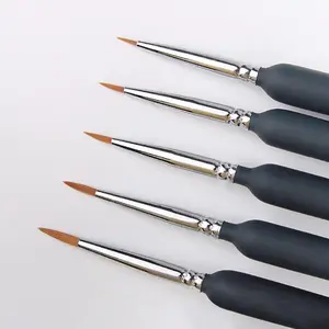 Fine Detail Brush Set, 1 Set Ergonomic Handle Brush Set, Suitable for Acrylic, Oil, Watercolor, Face, Nail, Scale Model Painting, Line Drawing, Craft