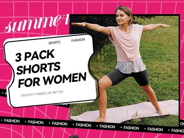 SHOWITTY High Waisted 3 Pack Women's Biker Shorts with Pockets, 11" Plus Size Lightweight Spandex Yoga Workout Running Shorts for Casual Daily Wear SHOWITTY High Waisted 3 Pack Women's Biker Shorts with Pockets, 11" Plus Size Lightweight Spandex Yoga Workout Running Shorts for Casual Daily Wear