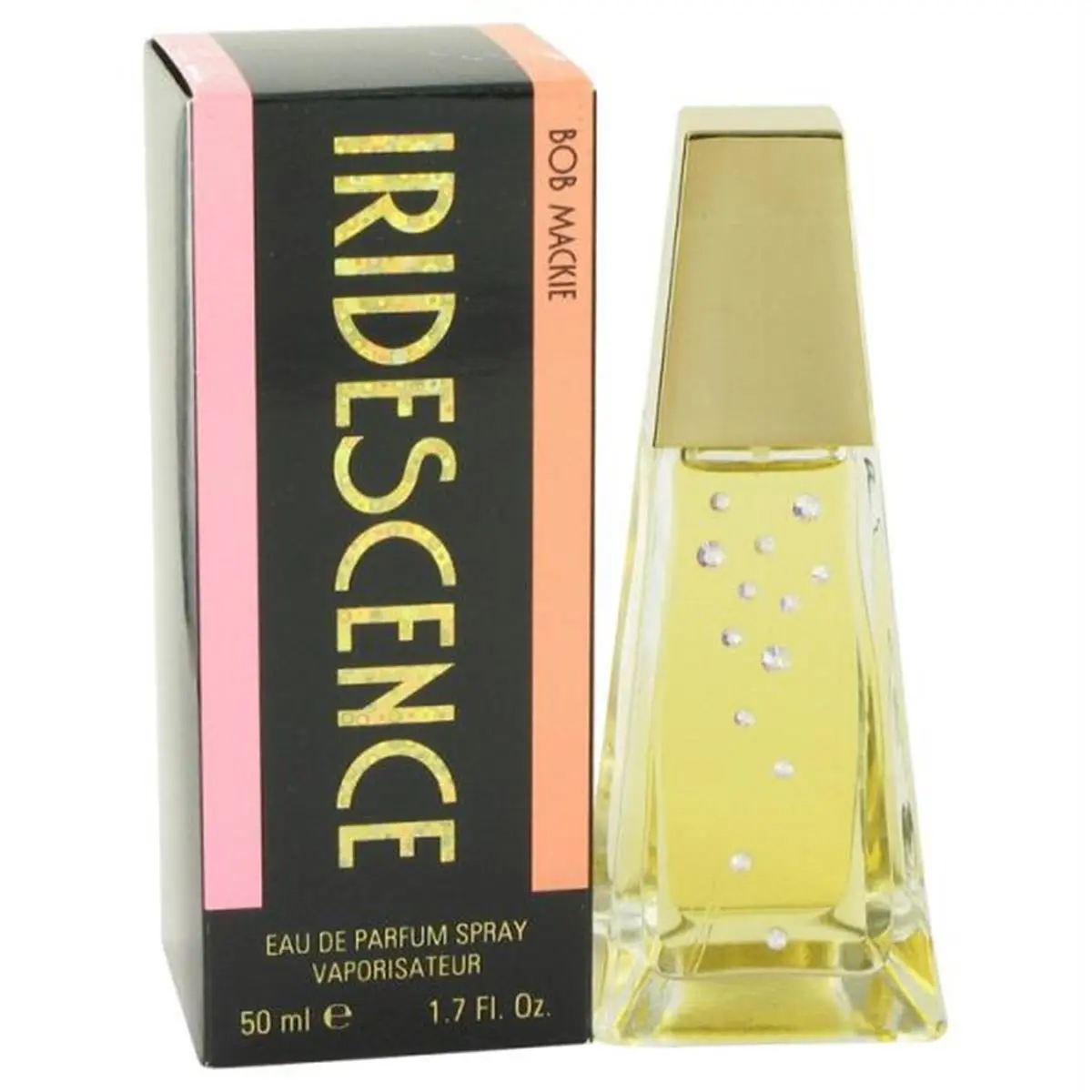 Bob Mackie Women's Iridescence Eau de Parfum (Edp) Spray - 1.7oz Single Bottle, Gourmand-Floral-Musk-Wood Scent with Cassia, Peach, Vanilla, Orrisroot, Emits Feminine Energy, 1-1.9 Fl Oz Skin Spray, Women's Fragrance