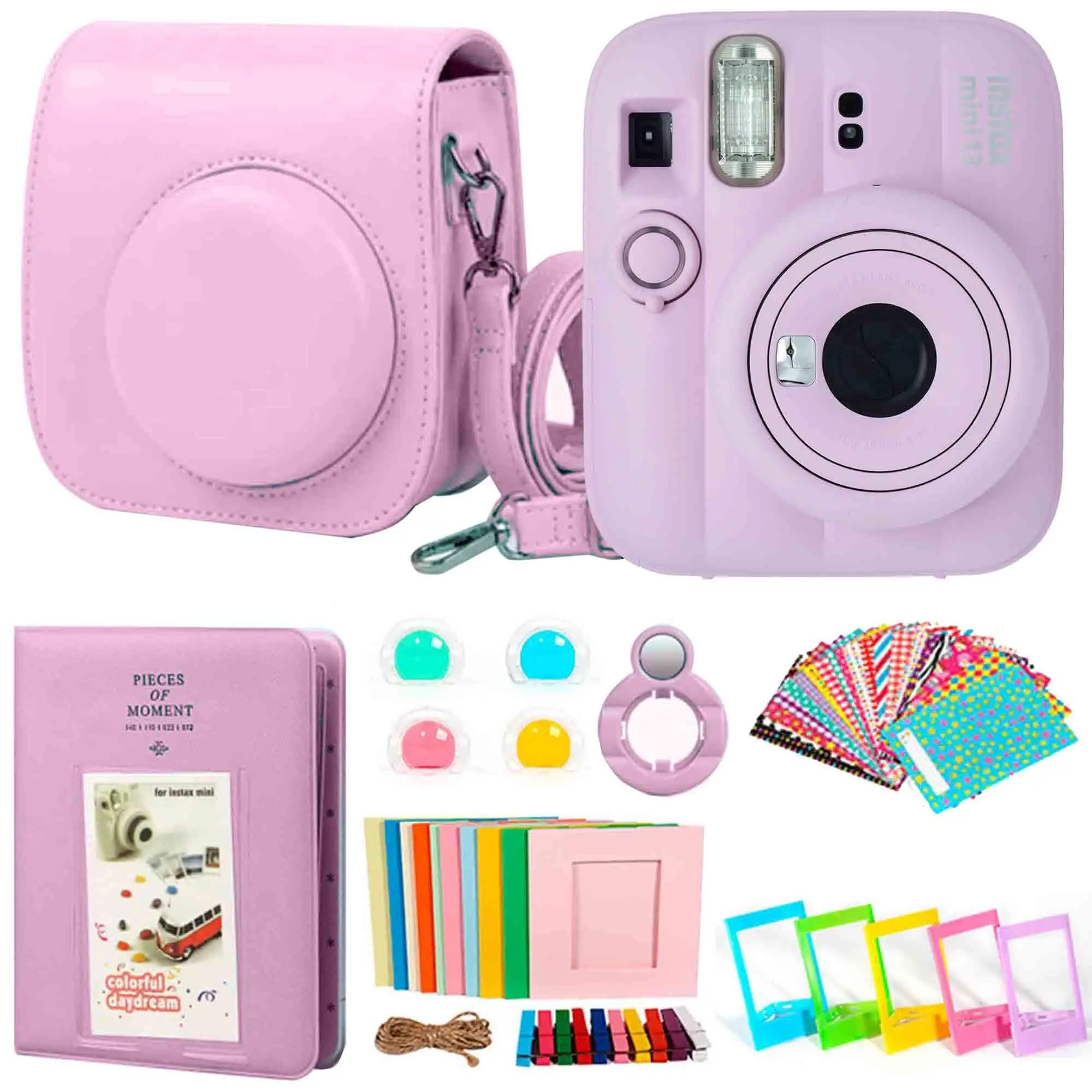 FUJIFILM INSTAX MINI 13 Instant Film Camera (Candy Pink) + Accessory Kit