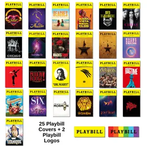 Now on Broadway Sticker Pack of Playbill Covers