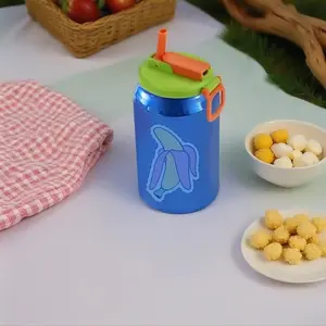 Reusable Silicone Drink Can Lid with Straw, BPA-Free, Fits Standard Cans, Ideal for Beer, Juice, Soda, 4 Colors Available