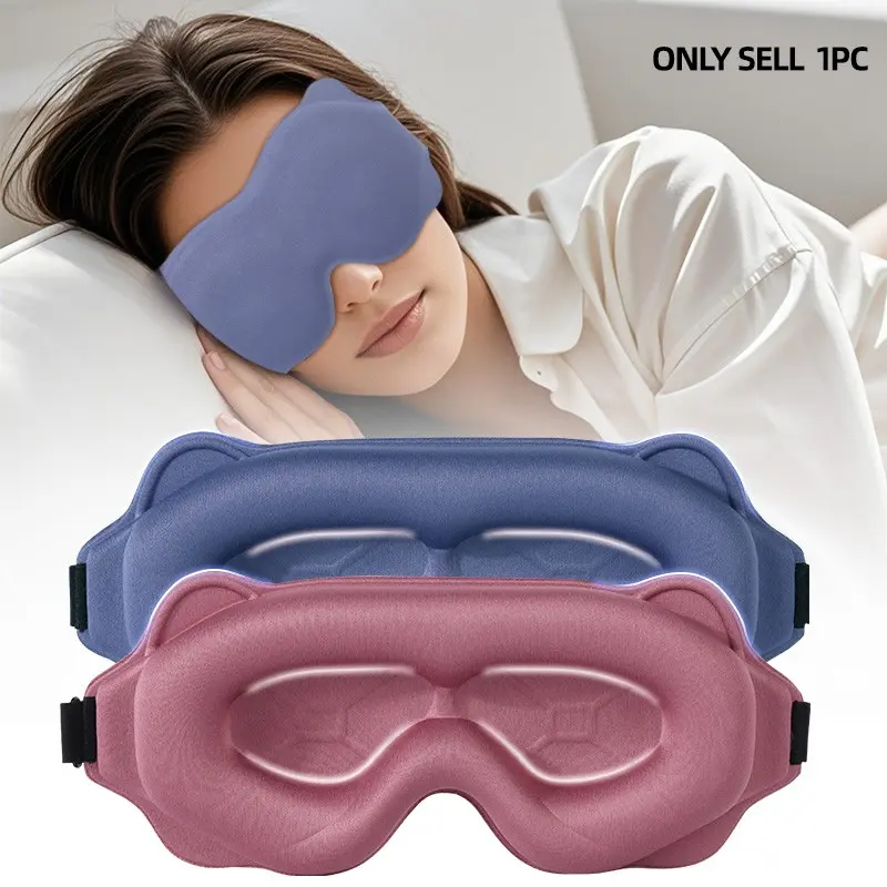 Sleep Eye Mask for Men Women, Lash Extensions 3D Sleeping Mask, Travel Blackout Night Blindfold Eye Shade Cover with Adjustable Strap, Breathable Eye Cover, Eyemasks for Sleeping