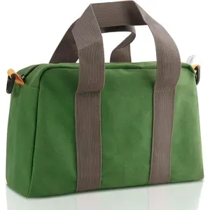 12 Inch Small Tool Bag, Canvas Tool Storage Bag, Large Capacity Multipurpose Zipper Soft Tote Organizer Pouch, for Electrician, Plumbing, Gardening,Tools Bags for Men