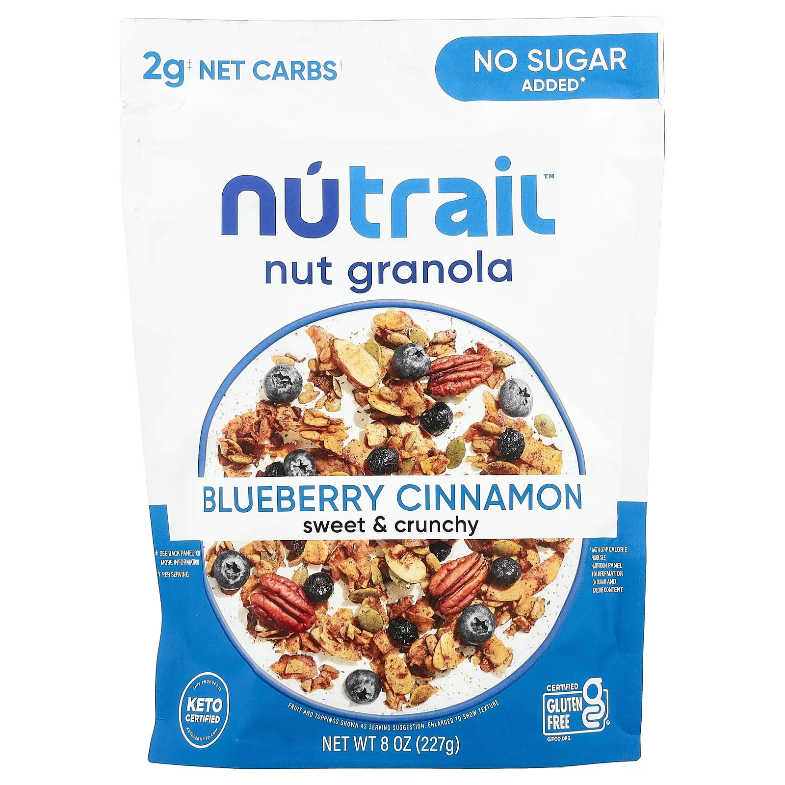 NuTrail Nut Granola, Blueberry Cinnamon, 8 oz (227 g) NuTrail Nut Granola, Blueberry Cinnamon, 8 oz (227 g)
