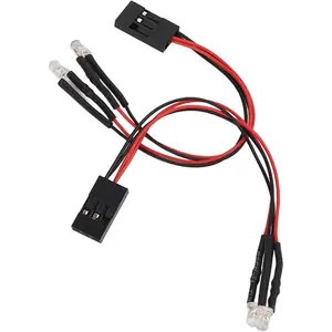 RC Car LED Light Kit, 2Pcs Universal Modified LED Light for Axial Scx24 for 1/24 1/18 Scale Remote Control Car White Light