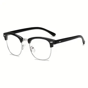Lightweight Metal Frame Anti-Blue Light Glasses, Y2K Minimal Style Eyewear for Men & Women, Ideal for Office, Gaming & Daily Use
