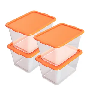 SimplyKleen 14.5-gal. Themed Storage Container Bins with Lids (Pack of 4) organizer Boxes