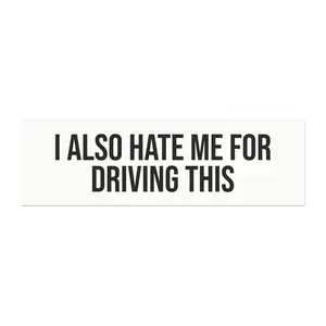 Eln Tesla Regret "I also hate me for driving this"  Car Magnet, Car Decal EV Owner Gift