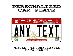 Custom Chihuahua Car Plate - Decorative Aluminum Plate with High-Gloss Finish